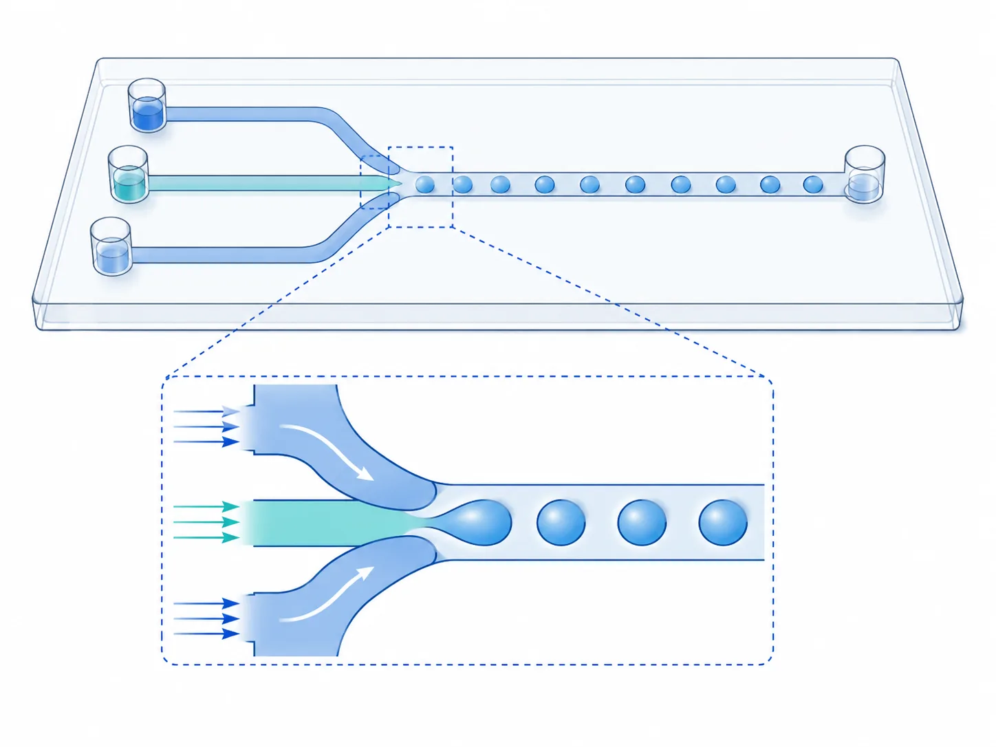 Microfluidic chip channels