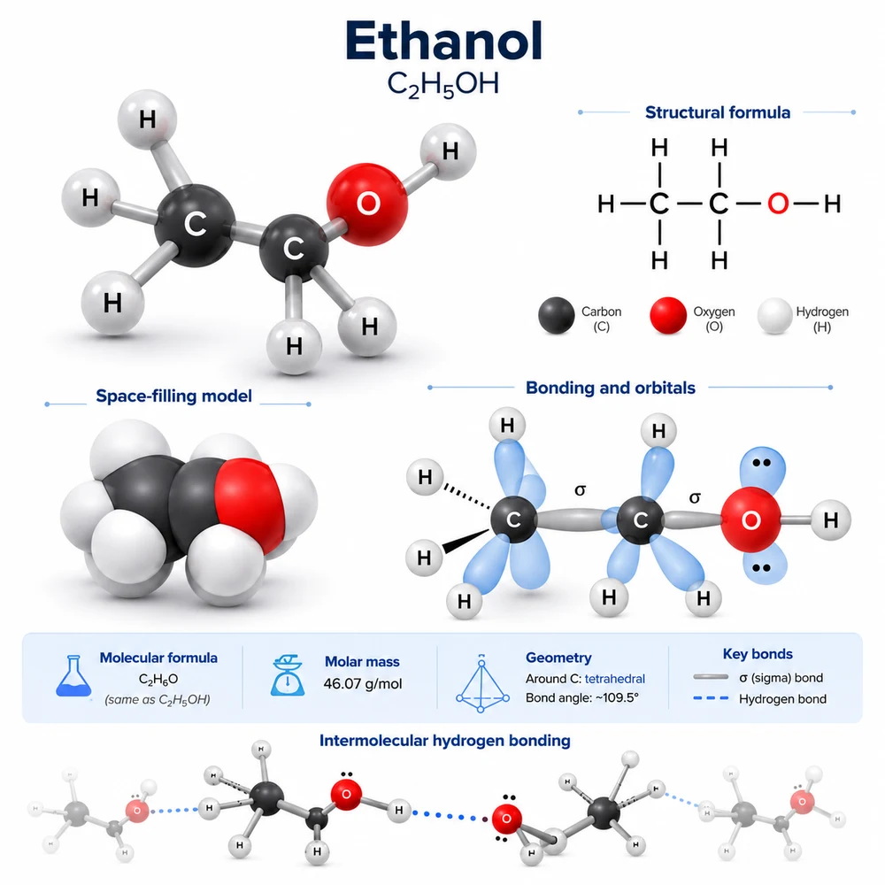 AI-generated molecular structure and bonding illustration