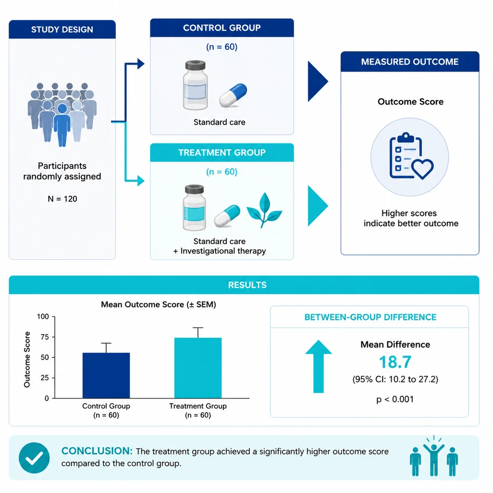 AI-generated control versus treatment comparison graphical abstract