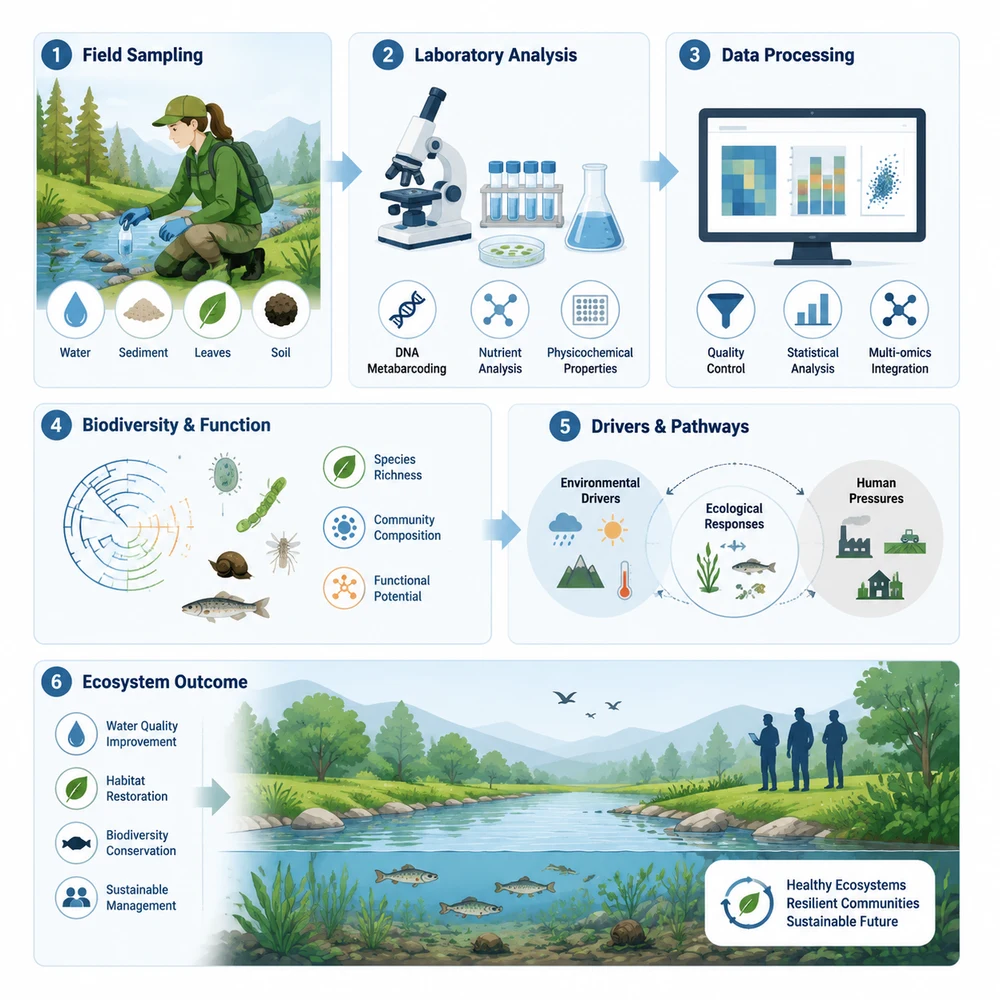 AI-generated ecology field study graphical abstract