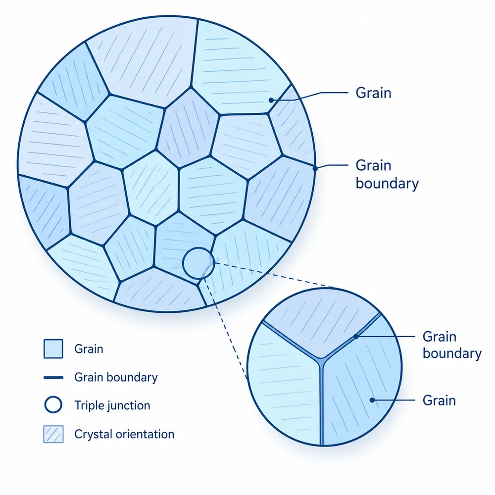 AI-generated material microstructure grain illustration