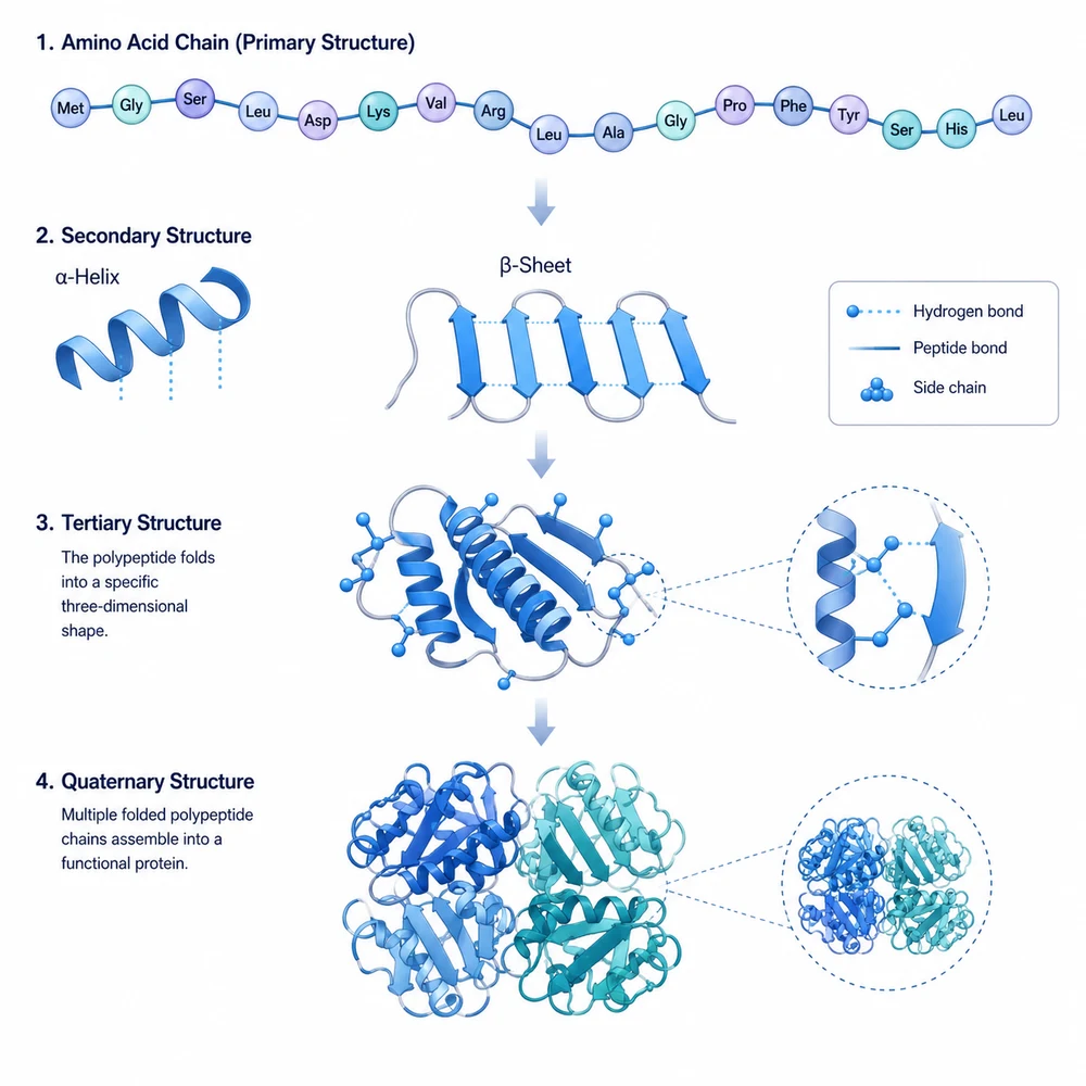 AI-generated protein folding illustration