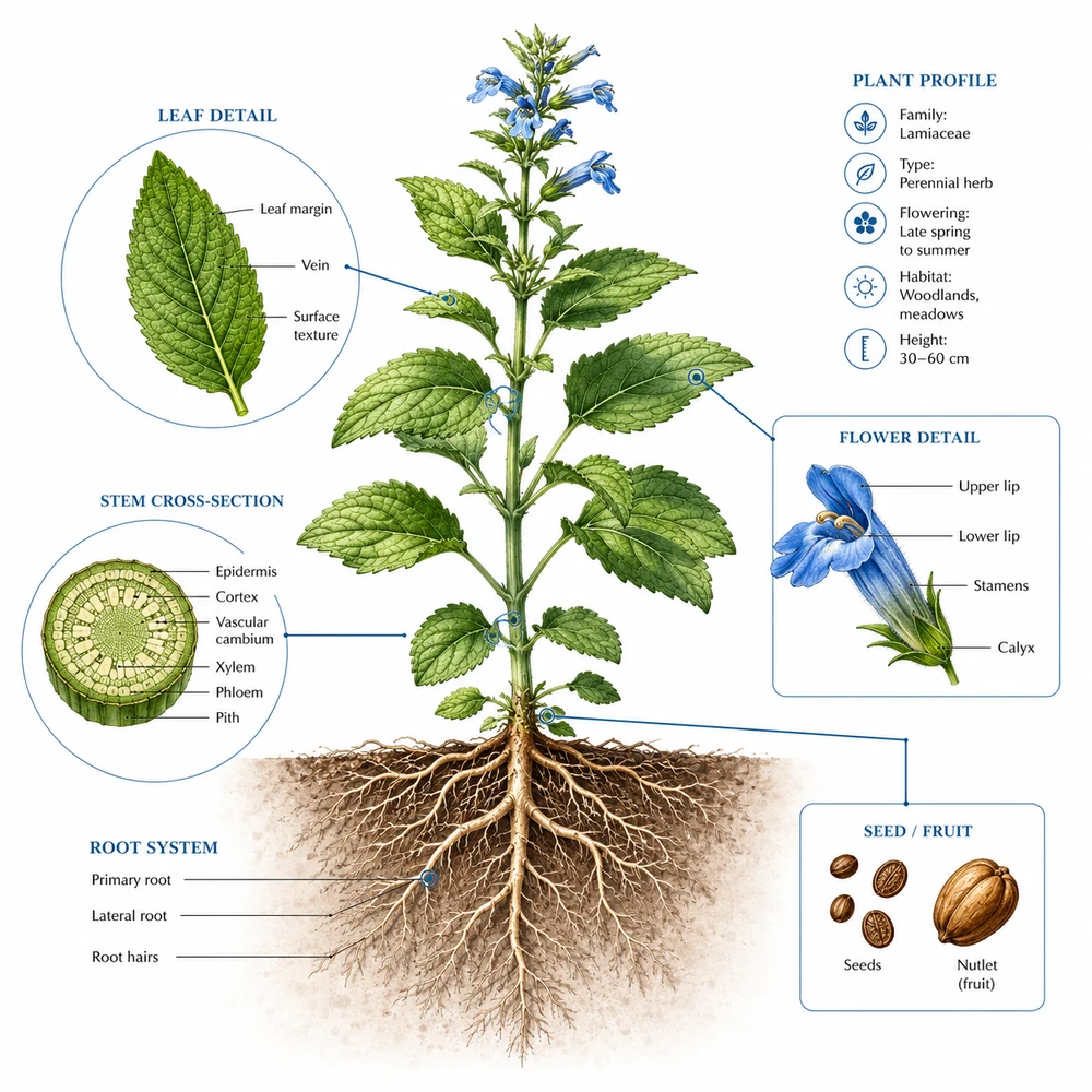 AI-generated botanical plant illustration
