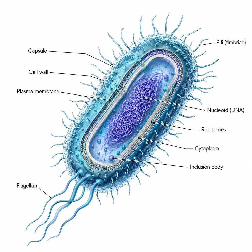 AI-generated microorganism illustration