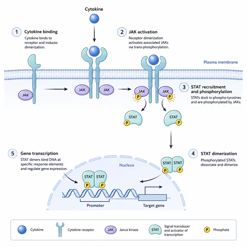 AI-generated molecular mechanism schematic